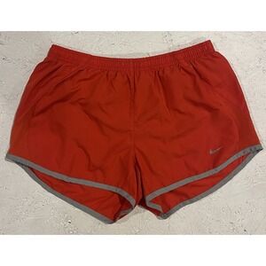 Nike Womens Athletic Running Lined Shorts Size Small Red‎ Orange 573728 697